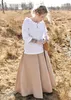 Mittelalter Bluse Birga mit 3/4 Arm, weiß - Baumwolle Produktbild-Vorschau 4