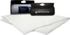 A white duvet is laid out in front of two black bags, one of which has a logo and text. Produktbild-Vorschau