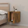 The Living Store Wand-Nachttisch Räuchereiche 50x30x47 cm Produktbild-Vorschau 3
