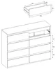 Große Kommode 120 cm, schwarze Eiche Wotan, moderner Produktbild-Vorschau 3