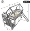 Flieks Etagenbett 90x200cm, Hochbett mit Treppe, Kinderbett Produktbild-Vorschau 7