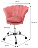 ML-Design Bürostuhl 360° aus Samt Rosa Schminktisch Stuhl Produktbild-Vorschau 7