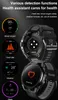 A product marketing image showcasing a smartwatch with various health monitoring features displayed on its screen and surrounding graphics. Náhled obrázku produktu