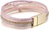 Boho-Armband für Damen - rosa mit goldenem Produktbild-Vorschau 2