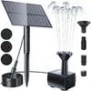 Solar Springbrunnen 7 Effekte 150L/h Solarpanel 1,5W Garten Produktbild-Vorschau 1