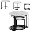 Couchtisch-Set Vicco Montreal Weiß/Schwarz 55 x 55 cm 3 Produktbild-Vorschau 4