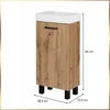 A bathroom vanity cabinet with a sink and dimensions indicated. Podgląd zdjęcia produktu