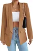 ASKSA Damen Blazer Revers Einfarbig Casual Cardigan Langarm Produktbild-Vorschau 1