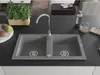 Mexen Mario 2-miskový granitový dřez  820 x 436 mm, Šedá - Náhled obrázku produktu 3