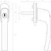 kwmobile Fenstergriffe abschliessbar - 4x Aluminium Produktbild-Vorschau 6