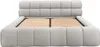 Bett mit Kommode 160 x 200 cm - Stoff - Hellgrau + Matratze Produktbild-Vorschau 8