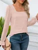 ASKSA Damen Langarm T-Shirt Gestreifte Quadratischer Produktbild-Vorschau 4
