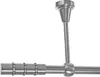 Gardinenstange mit Deckenhalterung I Metall Edelstahl Look Produktbild-Vorschau 1