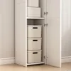 Regál biely moderný stojaci vysoký podkrovný stĺp 3 dvere Náhľad obrázku produktu 7