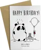 Mr. & Mrs. Panda Glückwunschkarte Panda Geburtstag - Weiß - Produktbild-Vorschau 1