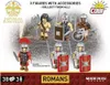 A collection of COBI Imperium Romanum toy figures with accessories, presented in a marketing image. Produktbild-Vorschau
