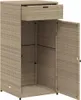 vidaXL Gartenschrank Beige 55x55x111 cm Poly Rattan Produktbild-Vorschau 7