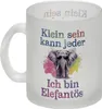 Elefant mit Sonnenbrille Glas Tasse - Ich bin elefantös Produktbild-Vorschau 2