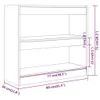 vidaXL Libreria/divisorio grigio cemento 80x30x72 cm Anteprima dell’immagine prodotto 7