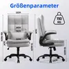 Ergonomischer Bürostuhl aus Stoff mit 125° Wippfunktion, Produktbild-Vorschau 6
