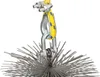 A close-up shot of a chimney brush with a rope and shackle attachment, isolated on a white background. Produktbild-Vorschau