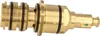 A close-up studio shot of a brass thermostat cartridge. Produktbild-Vorschau