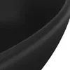 A close-up view of the edge of a black oval sink. Anteprima dell’immagine prodotto