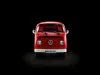 A red Volkswagen T2 van is shown from the front against a black background. Produktbild-Vorschau