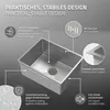 ML-Design Küchenspüle mit Ab- und Überlaufgarnitur, Silber, Produktbild-Vorschau 3