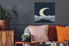 MuchoWow® Poster Pastell - Mond - Sternenhimmel 50x50 cm - Produktbild-Vorschau 2