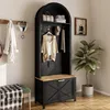 Merax Armoire de vestiaire avec crochets et étagères, Voir les images du produit 1