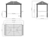 Sojag Ventura 58 Aluminium Grillpavillon mit Seitenablagen Produktbild-Vorschau 6