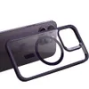 A clear phone case with a violet border is shown, with a phone partially inserted. Anteprima dell’immagine prodotto