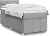 Boxspringbett mit Matratze Hellgrau 100x200 cm Stoff Produktbild-Vorschau 1
