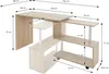 A diagram of a desk with dimensions indicated by measurement lines and text. Produktbild-Vorschau