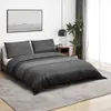 vidaXL Bettwäsche-Set Dunkelgrau 200x200 cm Baumwolle Produktbild-Vorschau 2
