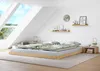 Niederflurbett Bodenbett niedriges Doppelbett 180x200 Buche Produktbild-Vorschau 11