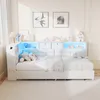 UnboxG Polsterbett 90x200 cm Weiß, Einzelbett als Eckbett Produktbild-Vorschau 5