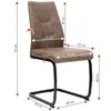 A diagram of a chair with dimensions indicated. Produktbild-Vorschau