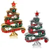 Mehrfarbige Strass-Weihnachtsbaum-Brosche für Damen, Produktbild-Vorschau 2