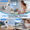Wandventilator mit Saugnapf, 4000mAh Akku, 5 Stufen, Touch, Produktbild-Vorschau 7