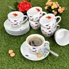 sada 6 šálků Marie s podšálky 6 osob porcelánové čajové Náhled obrázku produktu 3