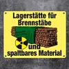 Lagerstätte für Brennstäbe - Brennholzlager Metallschild in Produktbild-Vorschau 2