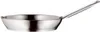 A stainless steel frying pan with a handle, shown from the side against a white background. Produktbild-Vorschau