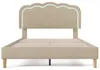 LED-Polsterbett, 140x200 Beige, Lattenrost + verstellbares Produktbild-Vorschau 4