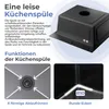 ANW HOME Edelstahlspüle 54x44 cm Schwarz Graphite Nano 304 Produktbild-Vorschau 5