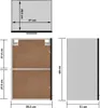 vidaXL Nástenná skrinka Lyon čierna 39,5x31x60 cm Materiál Náhľad obrázku produktu 7
