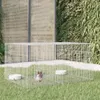 vidaXL Klec pro králíky 2 panely 110x79x54 cm Pozinkované Náhled obrázku produktu 2