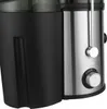 A close-up view of the side of a juicer, showing the control dial and part of the pulp container. Produktbild-Vorschau