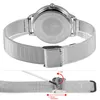 Alienwork Damen-Armbanduhr Quarz silber mit Metall Mesh Produktbild-Vorschau 5